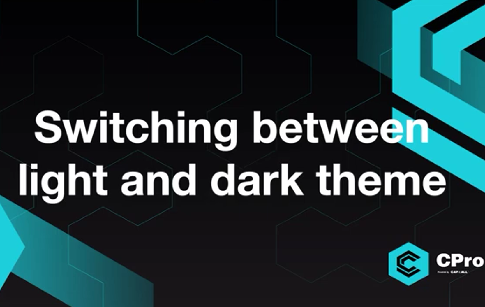 cPro – Switching between light and dark theme